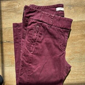 Loft Burgundy Chino Pants